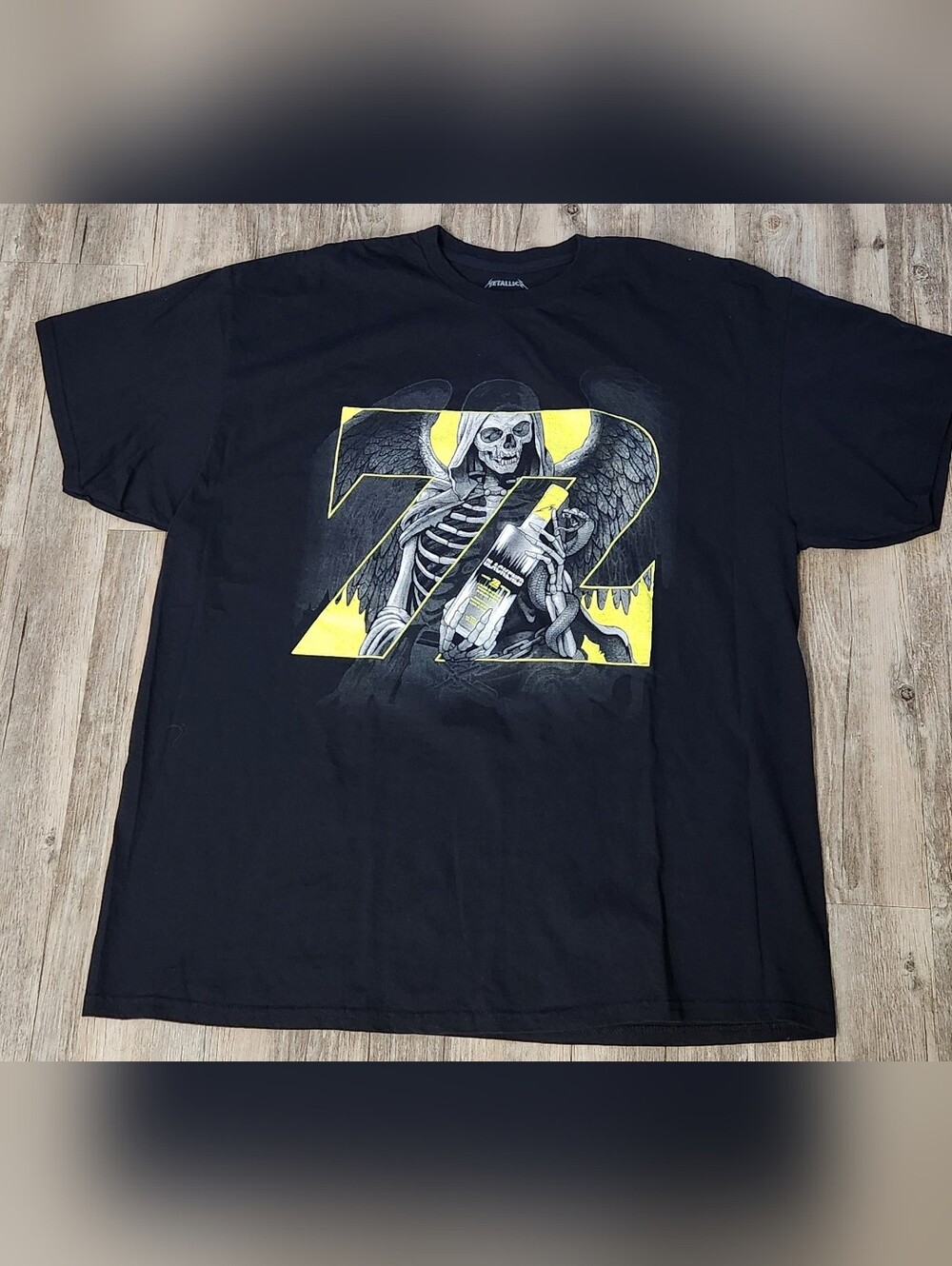 Metallica Concert Mens Black M72 Blackened Whiskey Tour shirt 2XL 2023 Skull